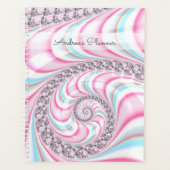 Pastel Pink Blue Candy Cane Spiral Planer (Vorderseite)