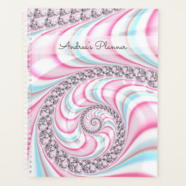 Pastel Pink Blue Candy Cane Spiral Planer