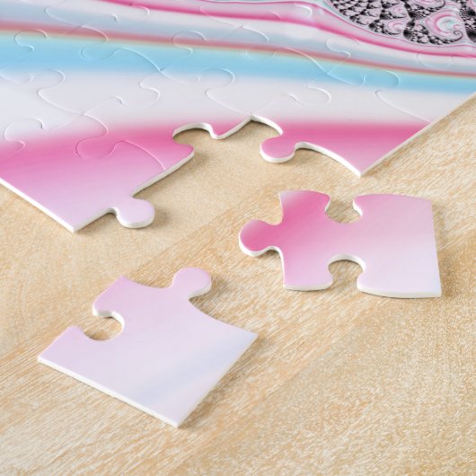 Pastel Pink Blue Candy Cane Spiral Puzzle (Seite)