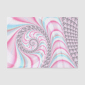 Pastel Pink Blue Candy Cane Spiral Seidenpapier (Vorderseite)