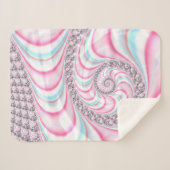 Pastel Pink Blue Candy Cane Spiral Sherpadecke (Vorderseite (Horizontal))