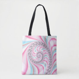 Pastel Pink Blue Candy Cane Spiral Tasche