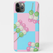 Pastel Pink Blue Checkered Dango iPhone Case (Rückseite)