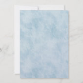 Pastel Pink Blue Floral Wedding Verlobung Einladung (Rückseite)