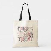 Pastel Pink Blue Ghosts Trick or Tree Tragetasche (Rückseite)