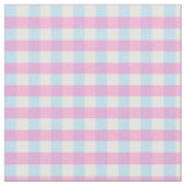 Pastel Pink Blue Gingham Karierter Karo Stoff (Nahaufnahme)
