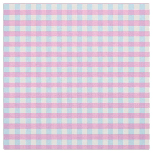 Pastel Pink Blue Gingham Karierter Karo Stoff (Muster)