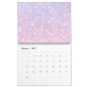 Pastel Pink Blue Glittery     Kalender (Feb 2027)