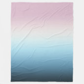 Pastel Pink & Blue Gradient Indigo Rose Ombre Fleecedecke (Vorderseite)
