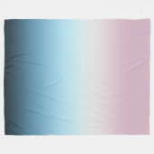 Pastel Pink & Blue Gradient Indigo Rose Ombre Fleecedecke (Vorderseite (Horizontal))