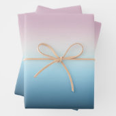 Pastel Pink & Blue Gradient Indigo Rose Ombre Geschenkpapier Set (Beispiel)