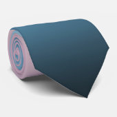 Pastel Pink & Blue Gradient Indigo Rose Ombre Krawatte (Gerollt)