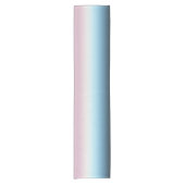 Pastel Pink & Blue Gradient Indigo Rose Ombre Kurzer Tischläufer (Vorderseite)