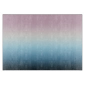Pastel Pink & Blue Gradient Indigo Rose Ombre Schneidebrett (Vorderseite)
