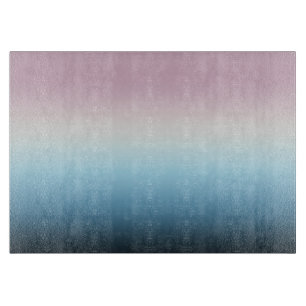 Pastel Pink & Blue Gradient Indigo Rose Ombre Schneidebrett