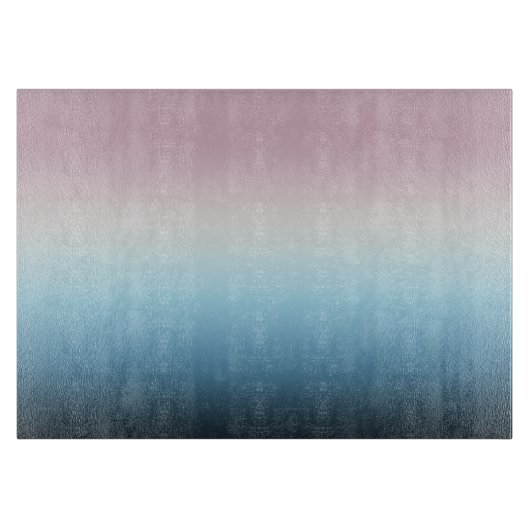 Pastel Pink & Blue Gradient Indigo Rose Ombre Schneidebrett (Vorderseite)