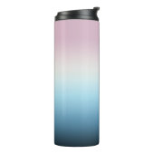 Pastel Pink & Blue Gradient Indigo Rose Ombre Thermosbecher (Nach links gedreht)