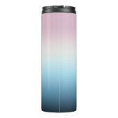 Pastel Pink & Blue Gradient Indigo Rose Ombre Thermosbecher (Rückseite)