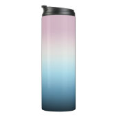 Pastel Pink & Blue Gradient Indigo Rose Ombre Thermosbecher (Nach rechts gedreht)