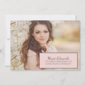 Pastel Pink Blue Green Foto CollegeTrunk Party Einladung (Vorderseite)