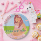 Pastel Pink Blue Green Mama-to-Be Baby Dusche Pappteller (Party)