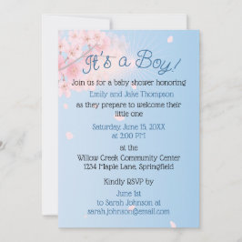 Pastel Pink Blue Green Pregnant Baby Boy Dusche Einladung