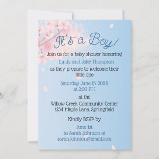 Pastel Pink Blue Green Pregnant Baby Boy Dusche Einladung