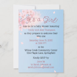 Pastel Pink Blue Green Pregnant Baby Girl Dusche Einladung