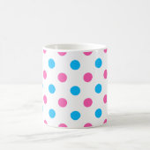 Pastel Pink Blue Polka Dot Pattern Kaffeetasse (Mittel)