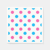 Pastel Pink Blue Polka Dot Pattern Serviette (Vorderseite)
