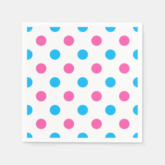 Pastel Pink Blue Polka Dot Pattern Serviette (Vorderseite)