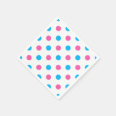 Pastel Pink Blue Polka Dot Pattern Serviette (Ecke)