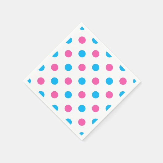 Pastel Pink Blue Polka Dot Pattern Serviette (Ecke)