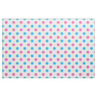 Pastel Pink Blue Polka Dot Pattern Stoff