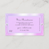 Pastel Pink Blue Sparkle Diamonds Initialen Verzie Visitenkarte (Rückseite)