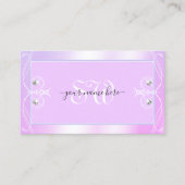 Pastel Pink Blue Sparkle Diamonds Initialen Verzie Visitenkarte (Vorderseite)