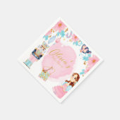 Pastel Pink Blue Vintag Nutcracker Babydusche Serviette (Ecke)