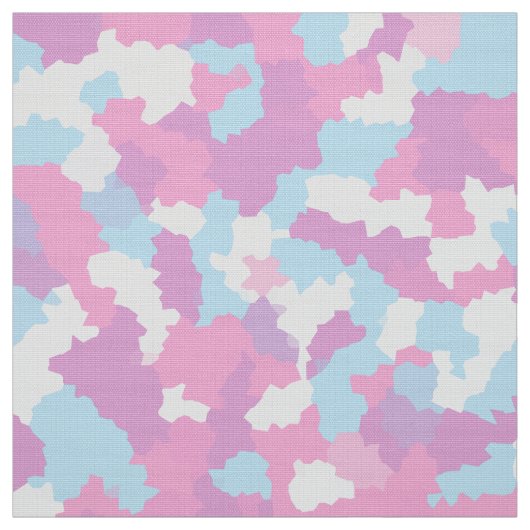 Pastel Pink Blue White Feminine Camouflage Stoff (Muster)