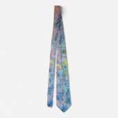 Pastel Pink Blue Yellow Textured Modern Abstract Krawatte (Rückseite)