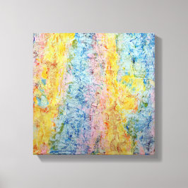 Pastel Pink Blue Yellow Textured Modern Abstract Leinwanddruck