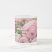 Pastel Pink Blume Bibel Verse Mattglastasse (Mittel)
