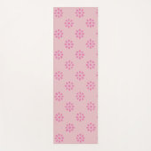 Pastel Pink Blume Boho Ästhetische Muster Yogamatte (Vorderseite)