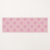 Pastel Pink Blume Boho Ästhetische Muster Yogamatte (Vorderseite (Horizontal))