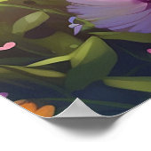 *~* Pastel Pink Blume Kitty 5:4 Kätzchen AP68 Poster (Ecke)