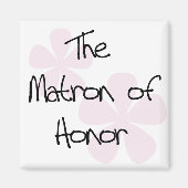 Pastel Pink Blume Matron of Honour Magnet (Vorne)
