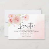 Pastel Pink Blumenzitterung Einladung (Vorderseite)