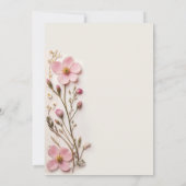 Pastel Pink Blush Boho Wildblumen Hochzeit Einladung (Rückseite)