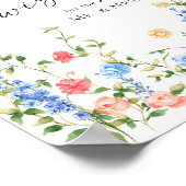 Pastel Pink Bohemische Wildblumen Beratung & Wünsc Poster (Ecke)