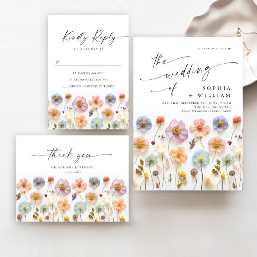 Pastel Pink Bohemische Wildblumen Beratung & Wünsc Poster