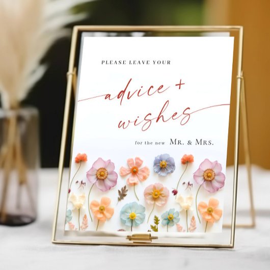 Pastel Pink Bohemische Wildblumen Beratung & Wünsc Poster